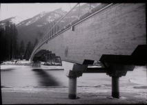 The Bow river foot bridge, 5x7 w/210mm, Kentmere VG paper, Dektol 1:3