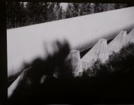 These 8 foot high comstocks are dry for most of the year.  Polaroid 450 using Kentmere VG paper