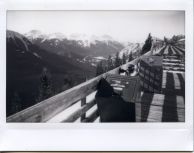 On top of Sulphur mountain, Instax 100, monochrome film