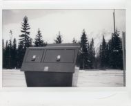 Parking lots need bigger garbage bins, Instax 100, monochrome film