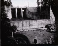Spillways are ugly.  Polaroid 450 using Kentmere VG paper